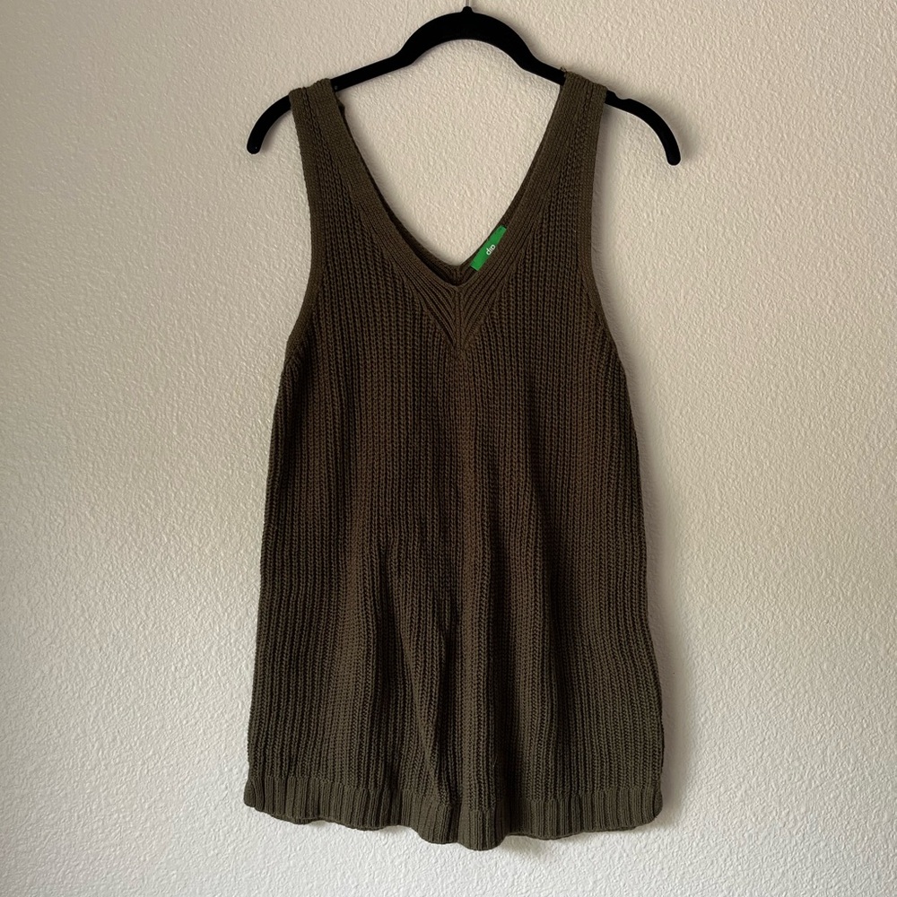 Dip Olive Knit Top